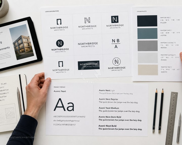 Brand identity design in progress