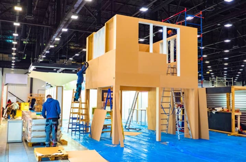Exhibition stand work for the construction sector