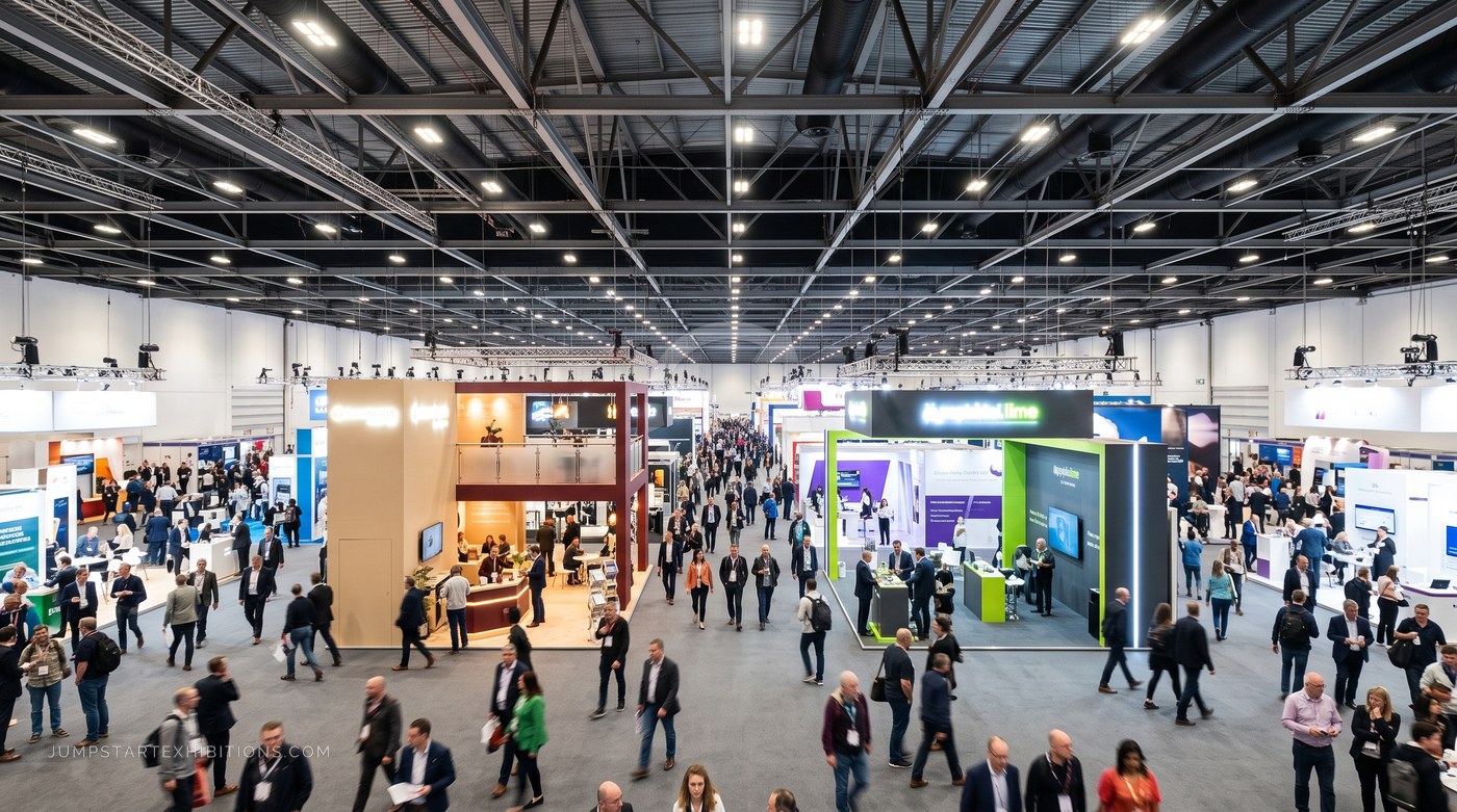 An exhibition hall during a show