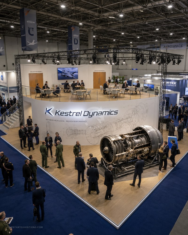 Structure and hanging loads on an aerospace stand