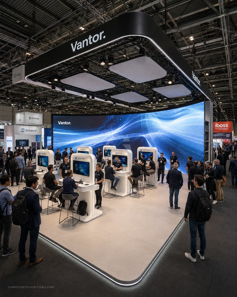LED video wall on a technology stand