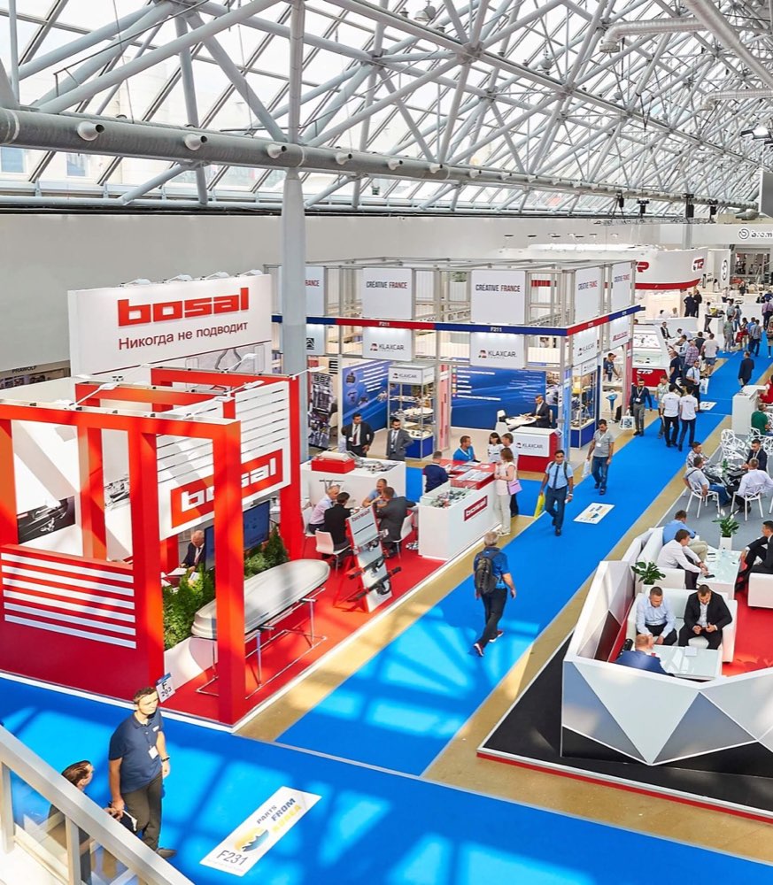 Stands on an exhibition floor